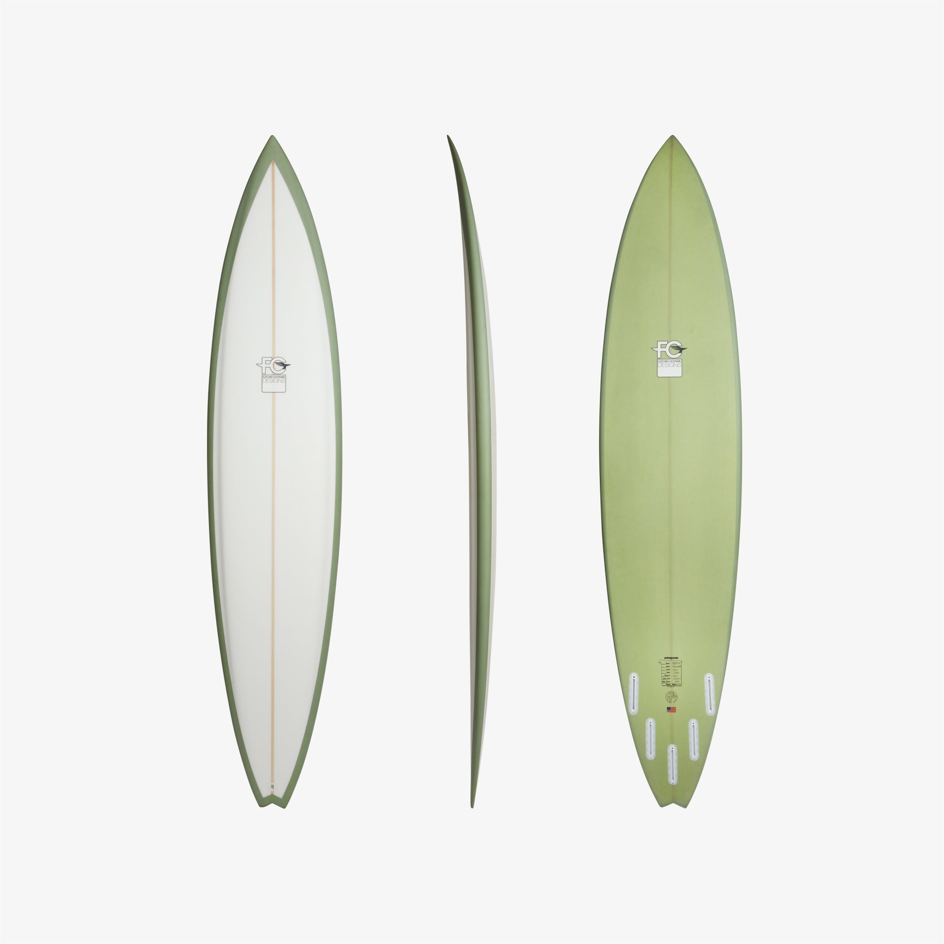 FCD Surfboards FCD Step Deck Gun (Tint 1 Side) Green